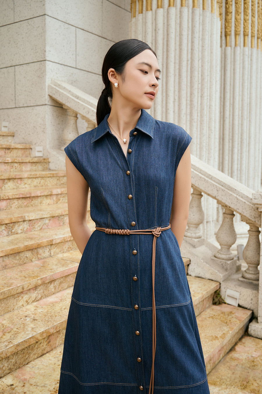 LIVIA DRESS DENIM